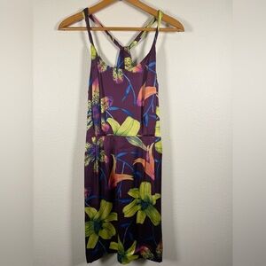 NWT Banana Republic Purple Floral Print Dress, Size 8 Tropical
